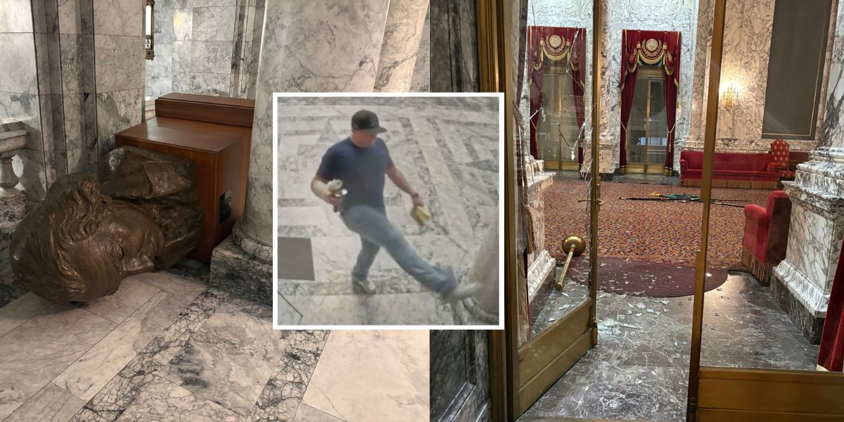 Vandalism at the Washington State Capitol